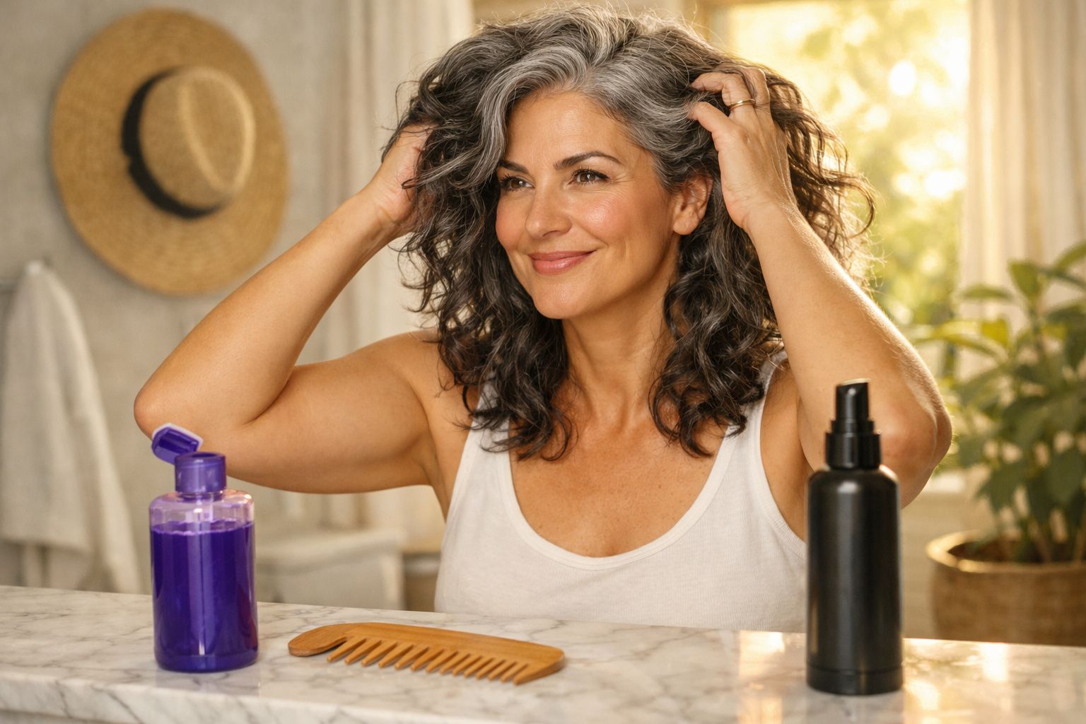 cabelo grisalho feminino crespo