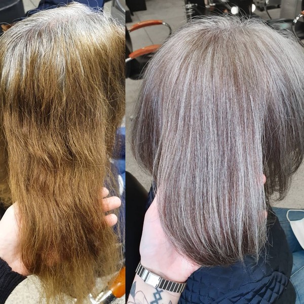 cabelo grisalho amarelado como resolver