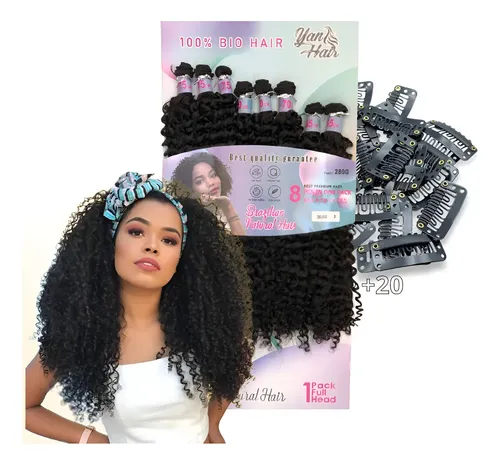 Cabelo orgânico cacheado para crochet braids
