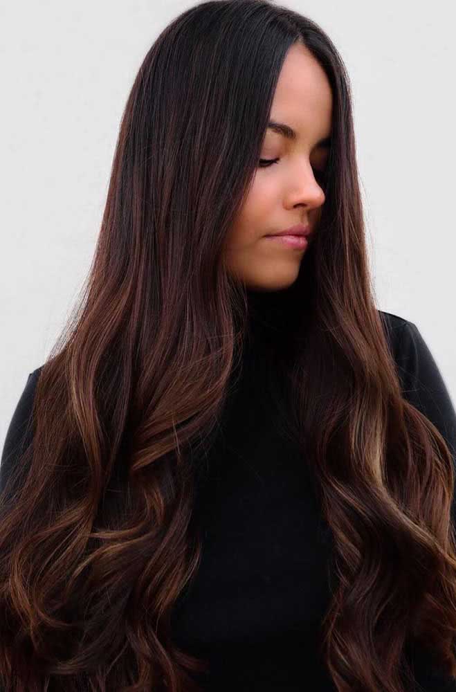 cabelo preto liso longo