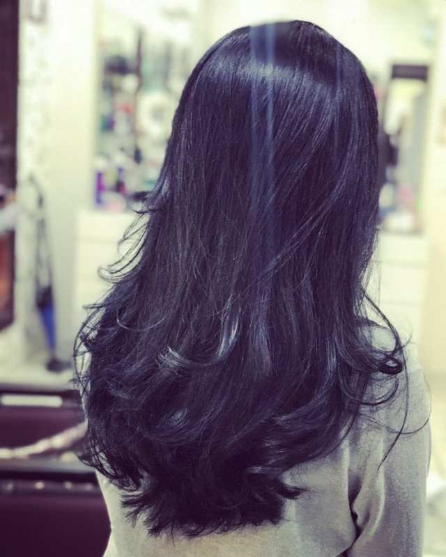 cabelo preto liso longo ideias de estilo