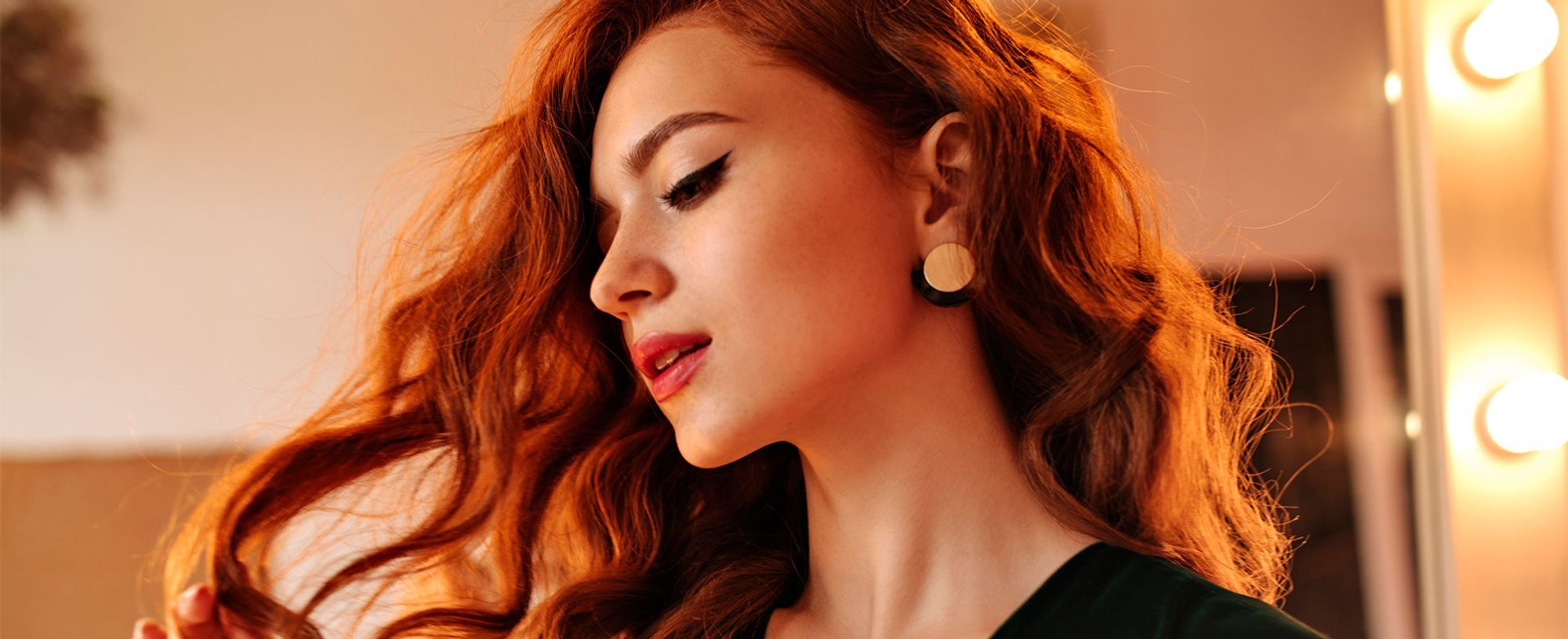 cabelo ruivo acobreado