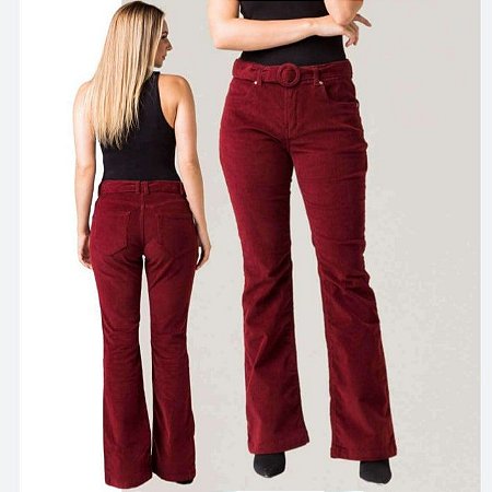 Calça flare de veludo feminina looks