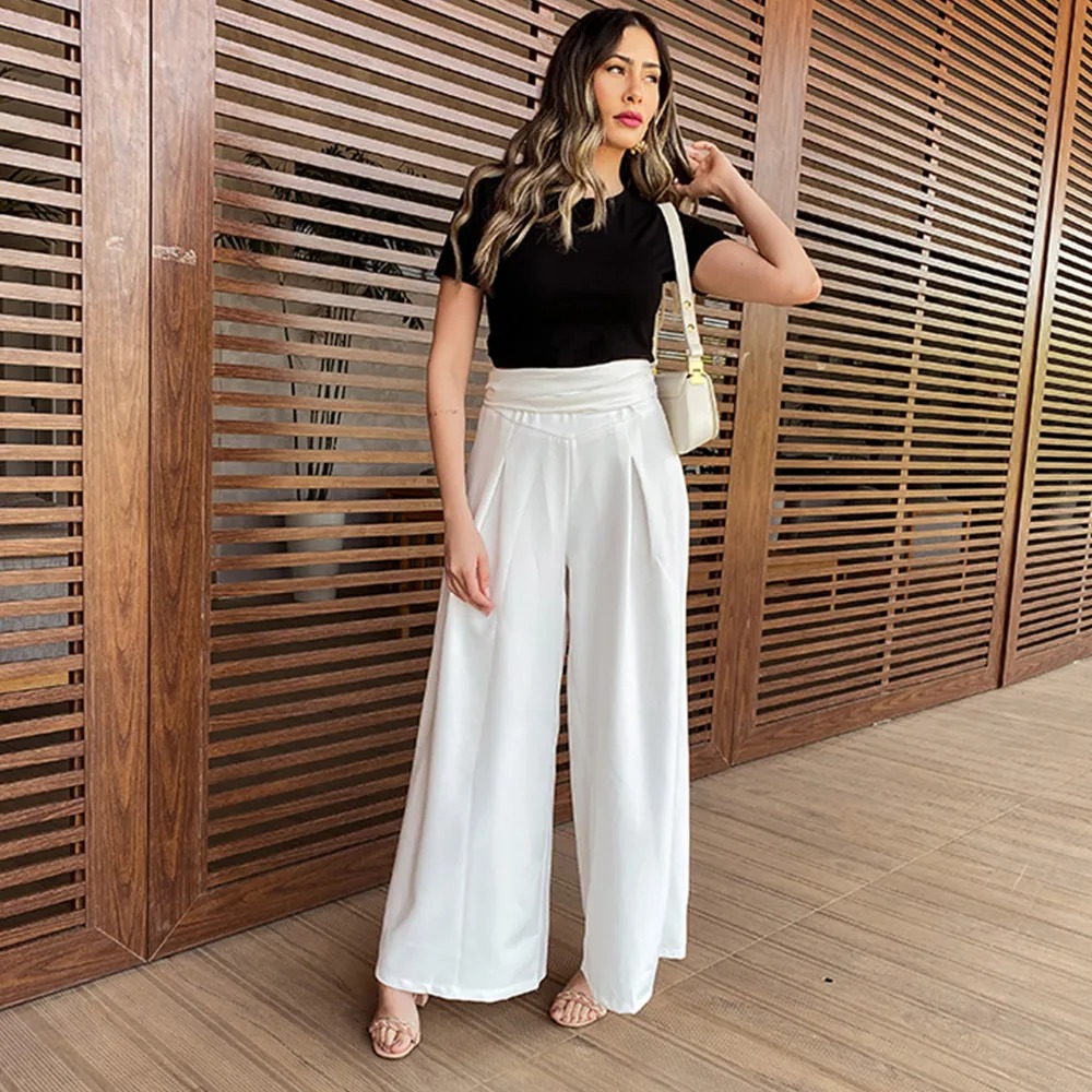 onde comprar calça pantalona estampada