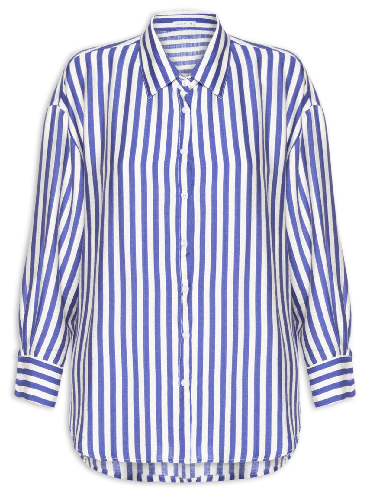 camisa listrada feminina manga longa colorida