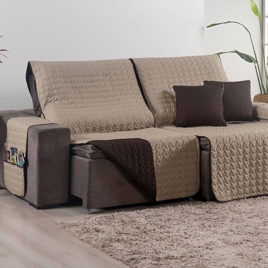 Capa de sofá para sofás seccionais em forma de L