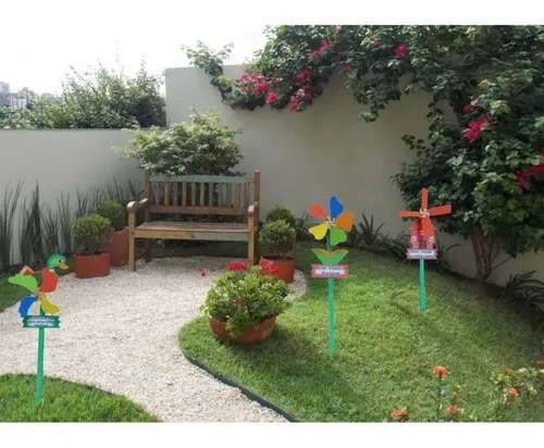 ideias de cata vento para decorar jardim