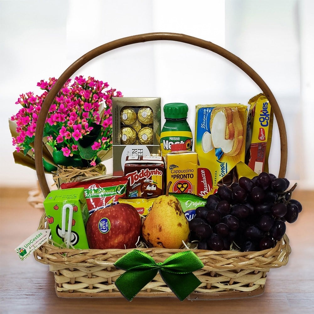 cesta de aniversário criativa