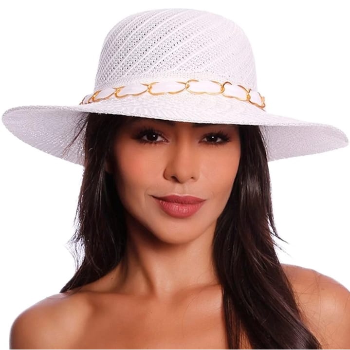 Chapéu de aba curta feminino
