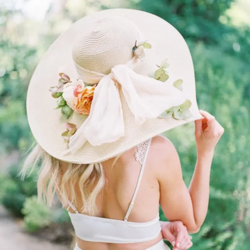 melhores chapéus de praia feminino para fotos
