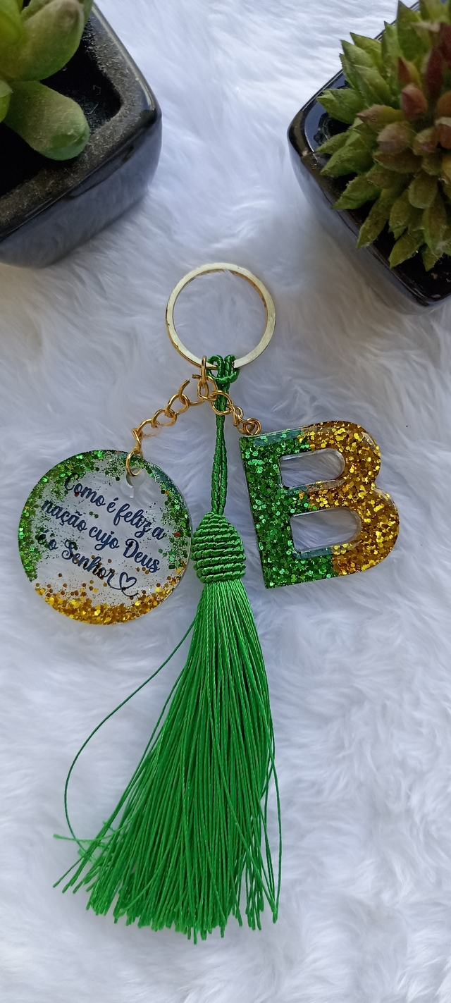 chaveiro resina com nome