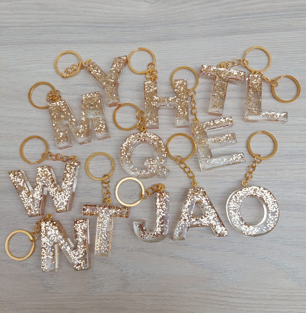 chaveiro resina transparente