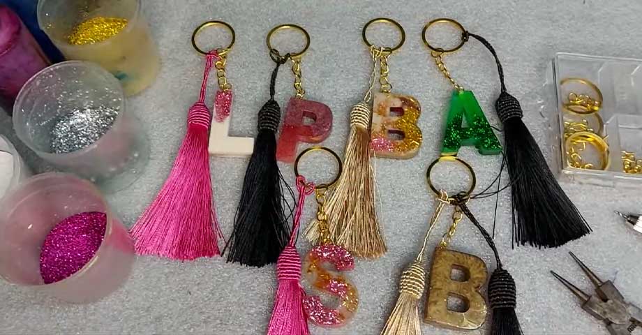 chaveiro resina com nome