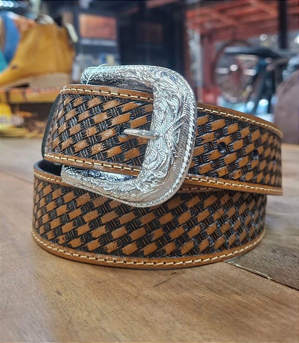 Cinto country feminino com fivela removível