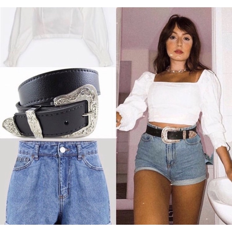 Cinto country feminino fivela grande