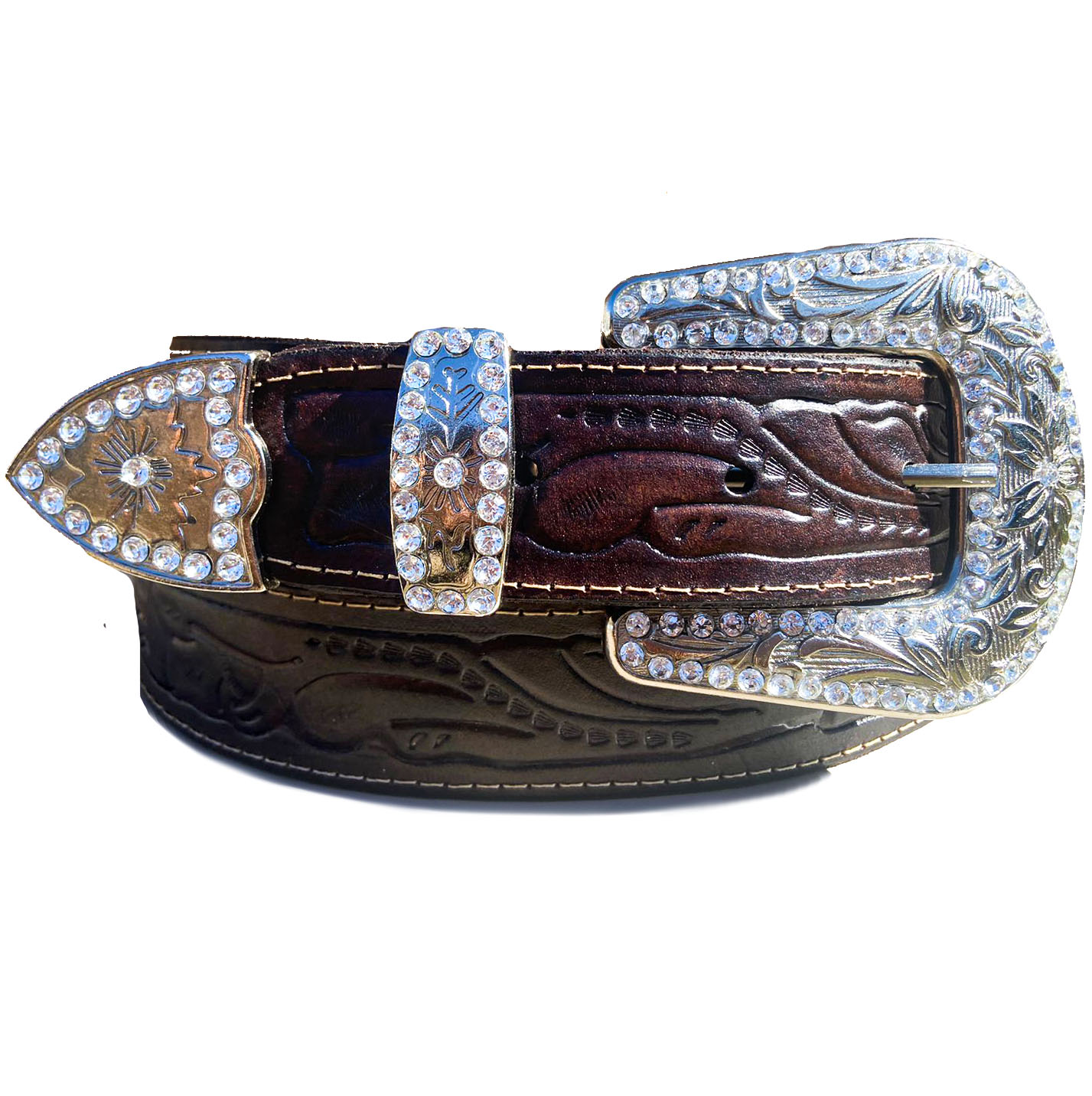 Cinto country feminino marrom