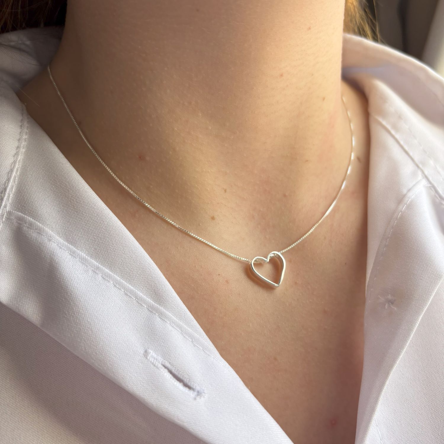 colar prata feminino