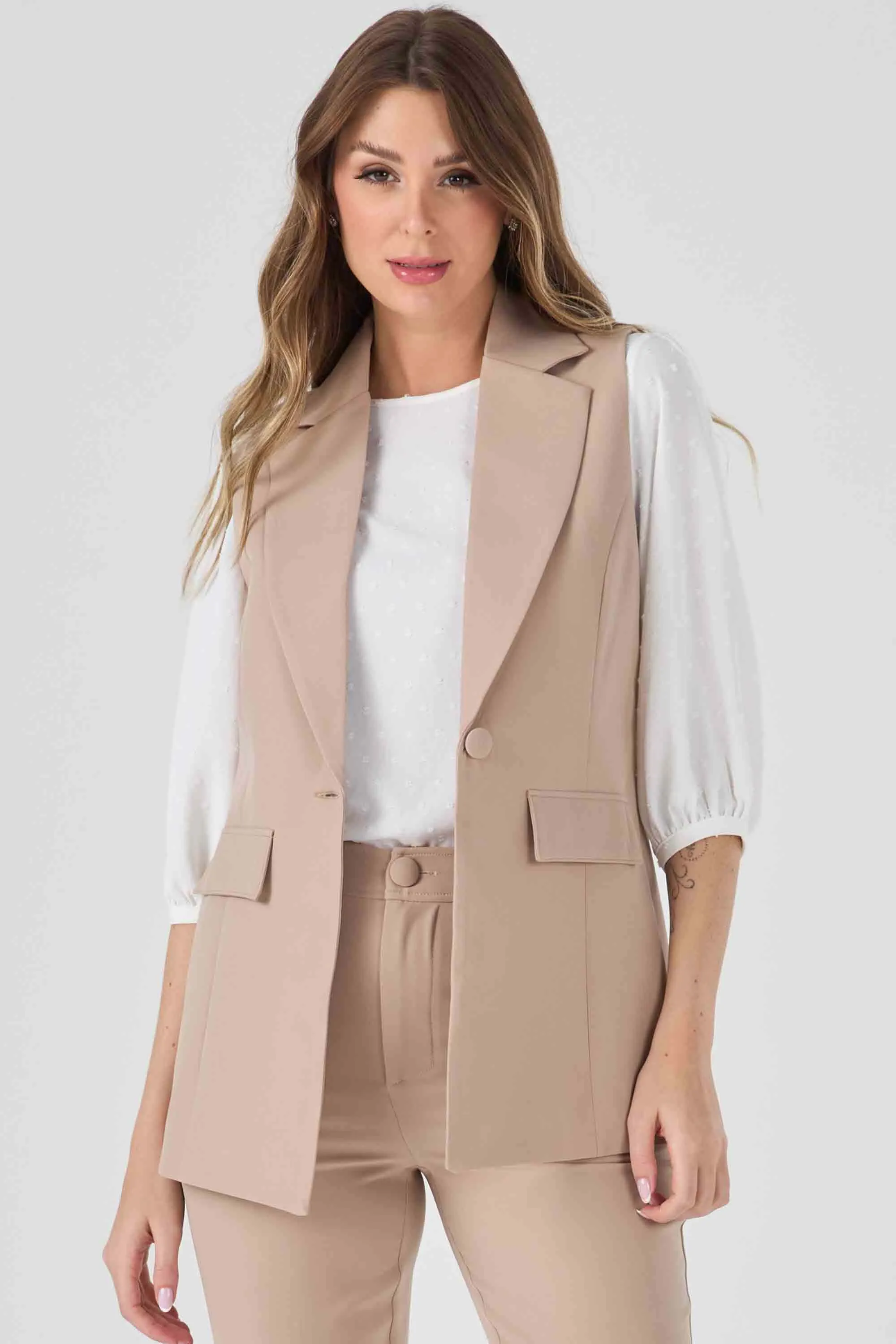 colete alfaiataria feminino preto