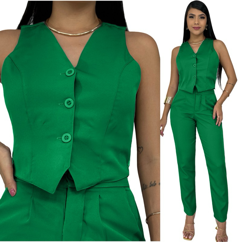 colete alfaiataria feminino sem botão