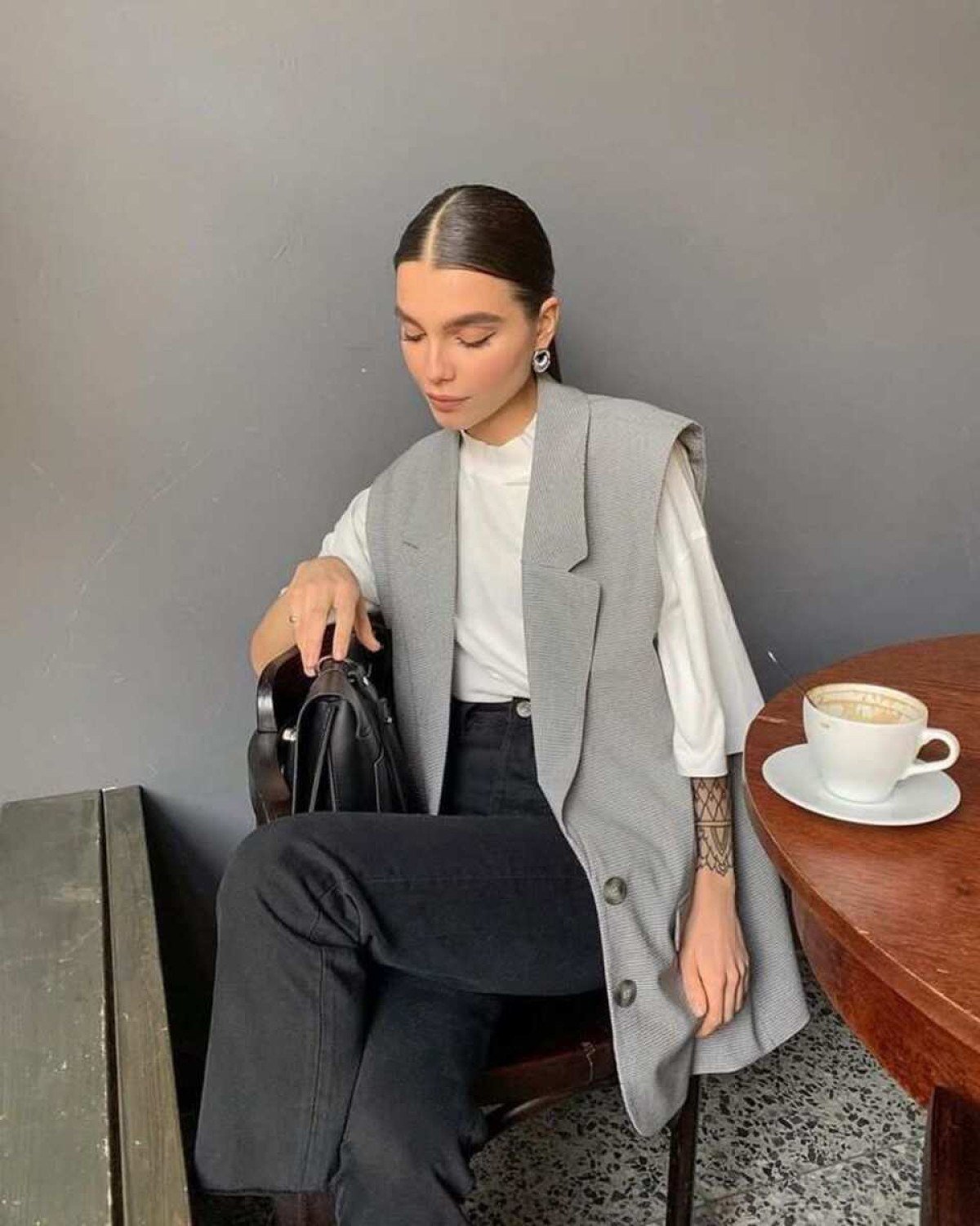 colete longo feminino de tricô para o inverno