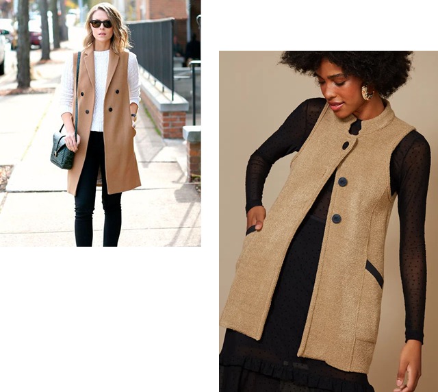 colete longo feminino de tricô para o inverno