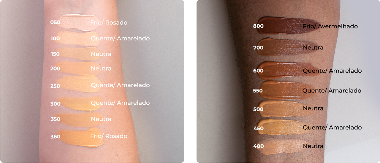 como acertar a cor da base