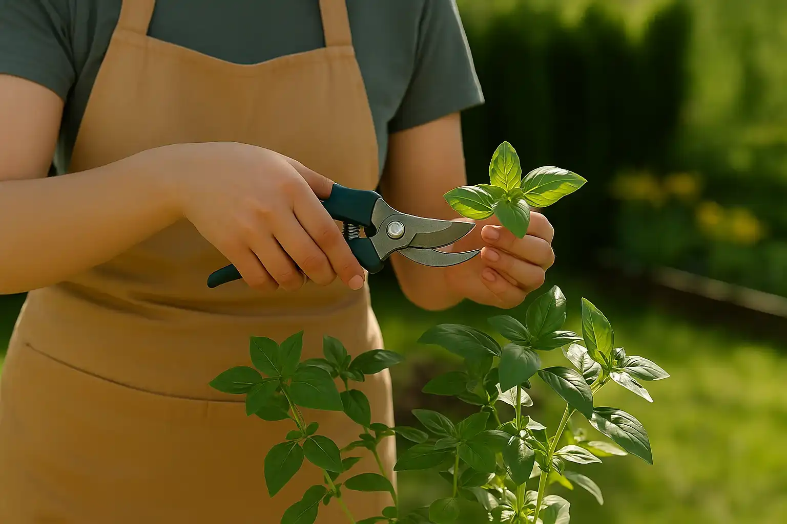 como colher manjericao