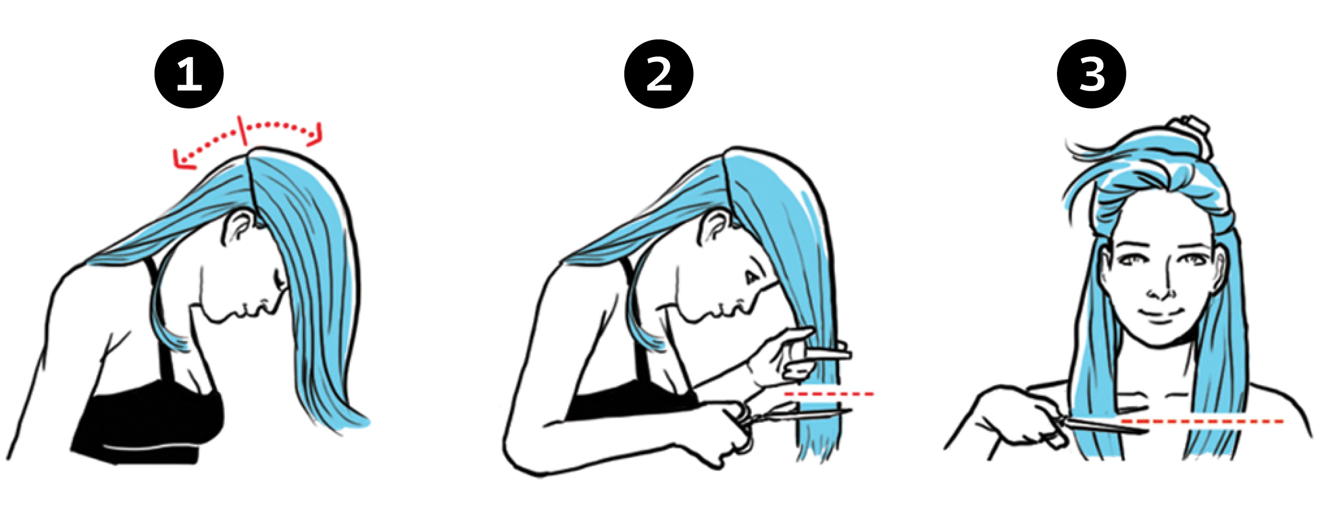 erros comuns ao cortar cabelo reto em casa