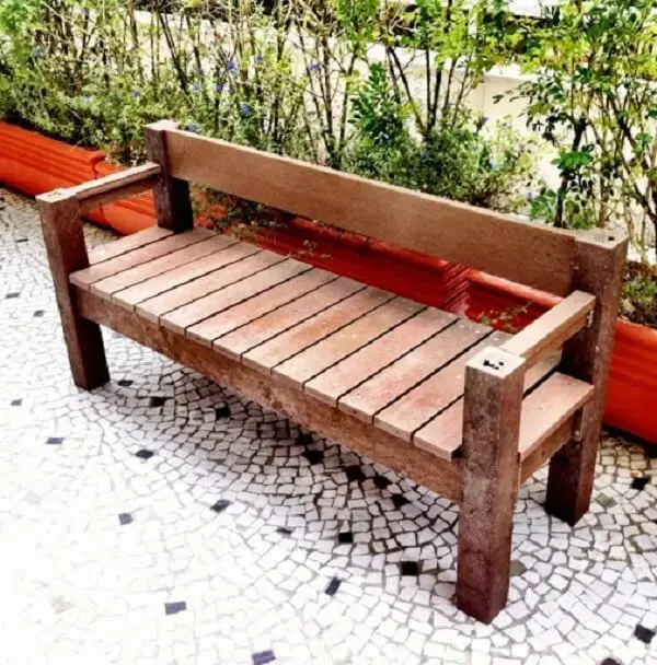 como fazer banqueta de madeira com encosto