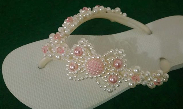 como fazer chinelo com perola passo a passo