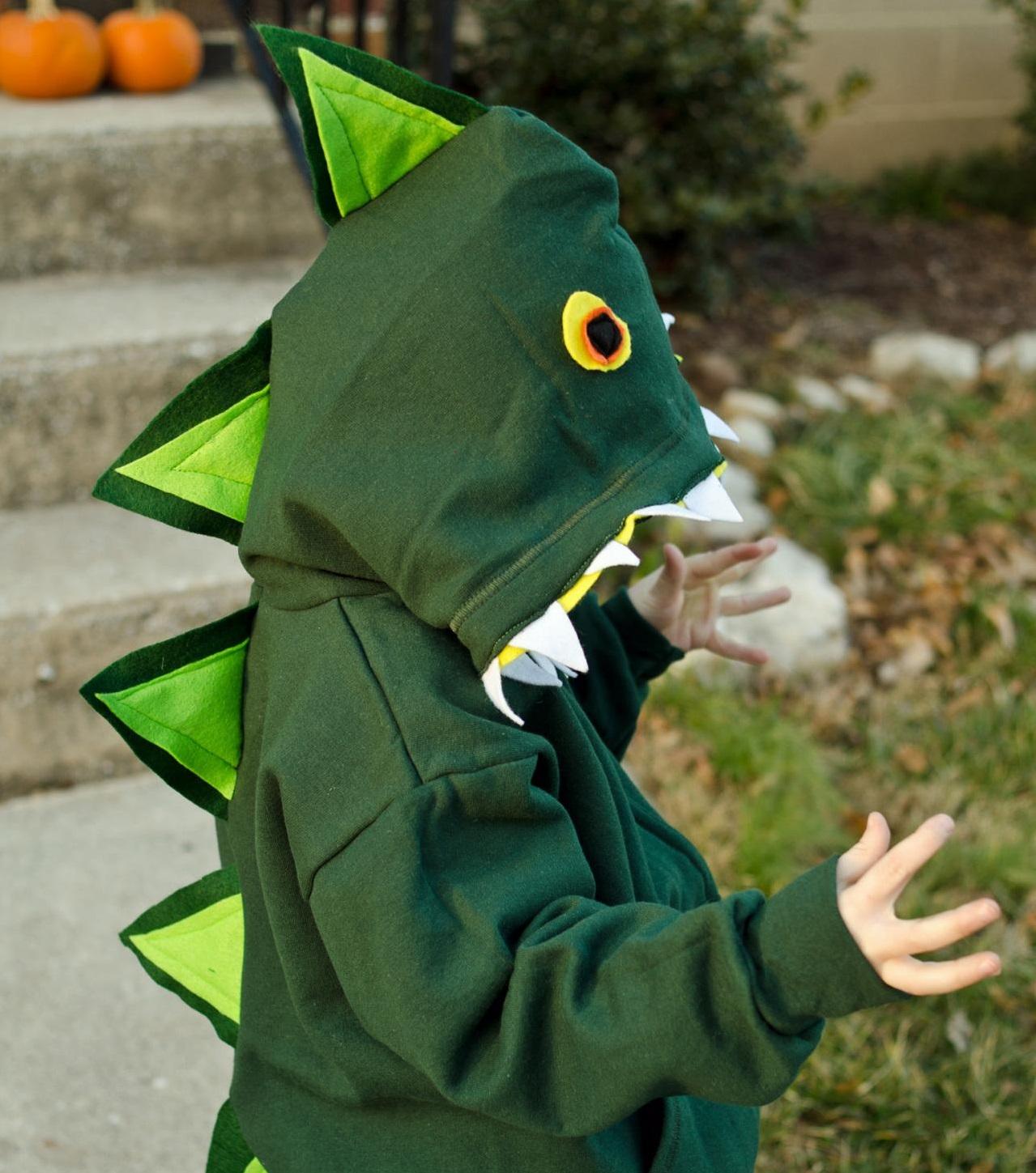 como fazer fantasia de dinossauro