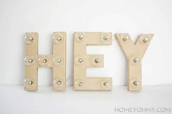 como fazer letra luminosa