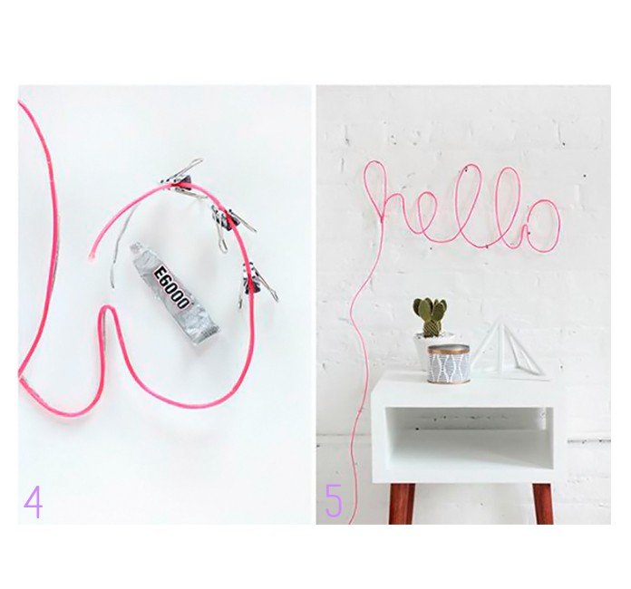 como fazer letra luminosa