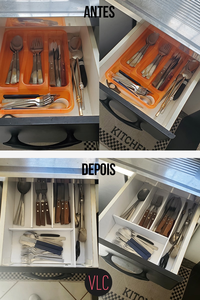 como fazer organizador de talheres