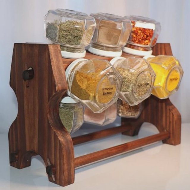 como fazer porta condimentos giratorio
