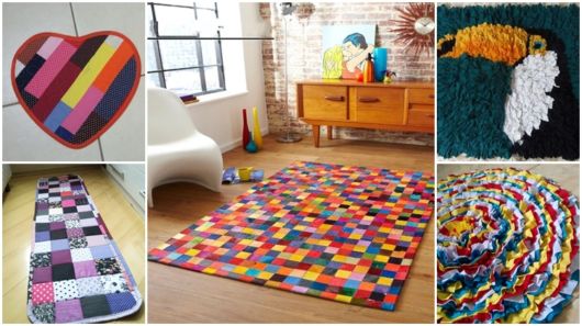 5 ideias de combinações de cores para tapetes de retalho