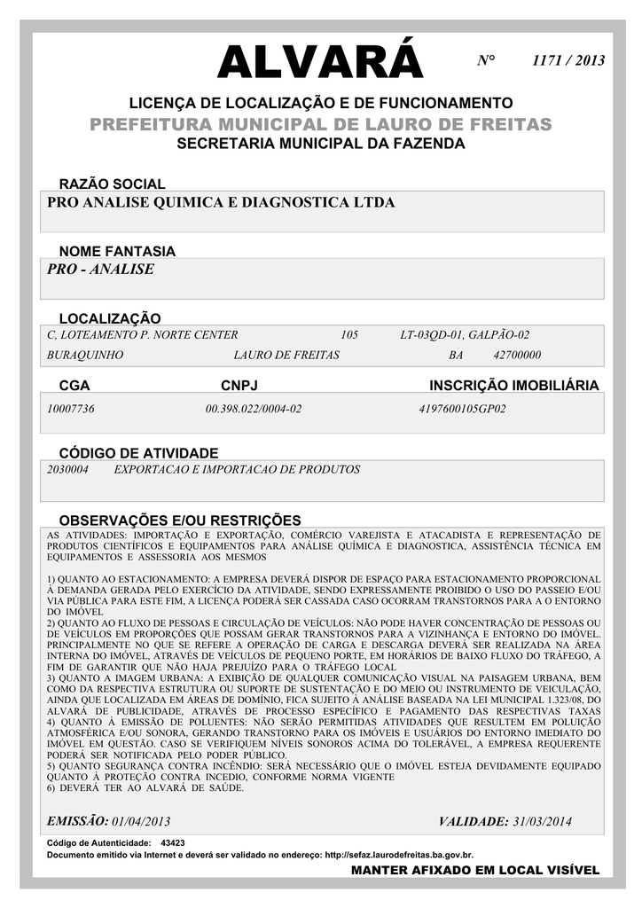 como fazer um requerimento de alvara de funcionamento