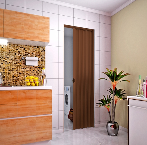 como instalar porta sanfonada de PVC no banheiro