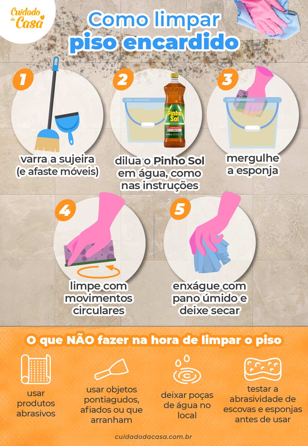 5 receitas caseiras para limpar piso encardido de terra vermelha