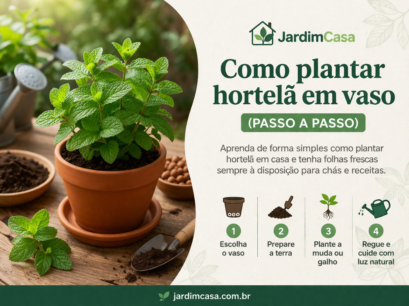 erros comuns ao plantar hortelã em vaso