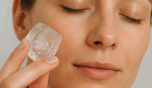 Como reduzir poros dilatados com gelo e chá de camomila?