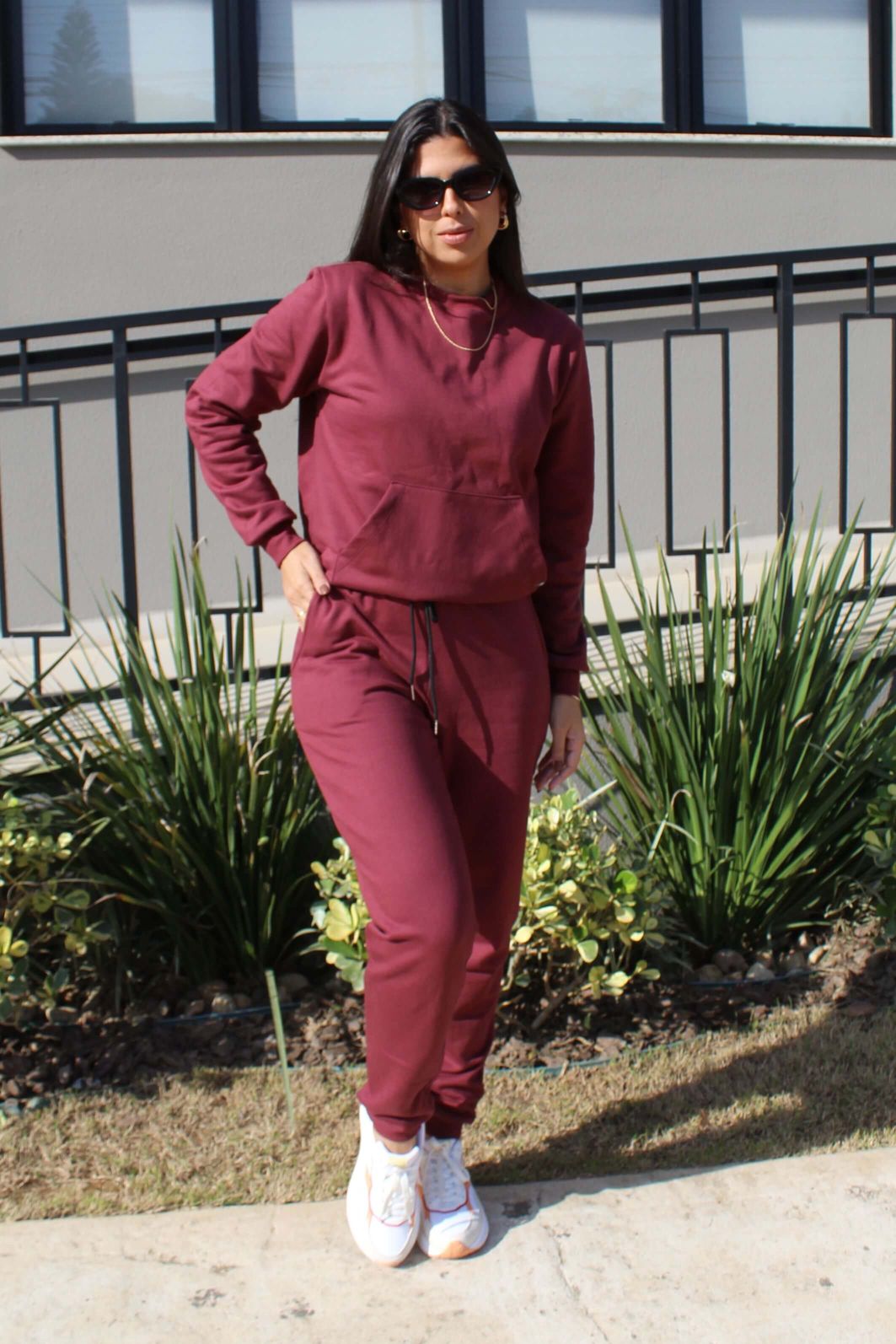 Conjunto de moletom feminino amor preto