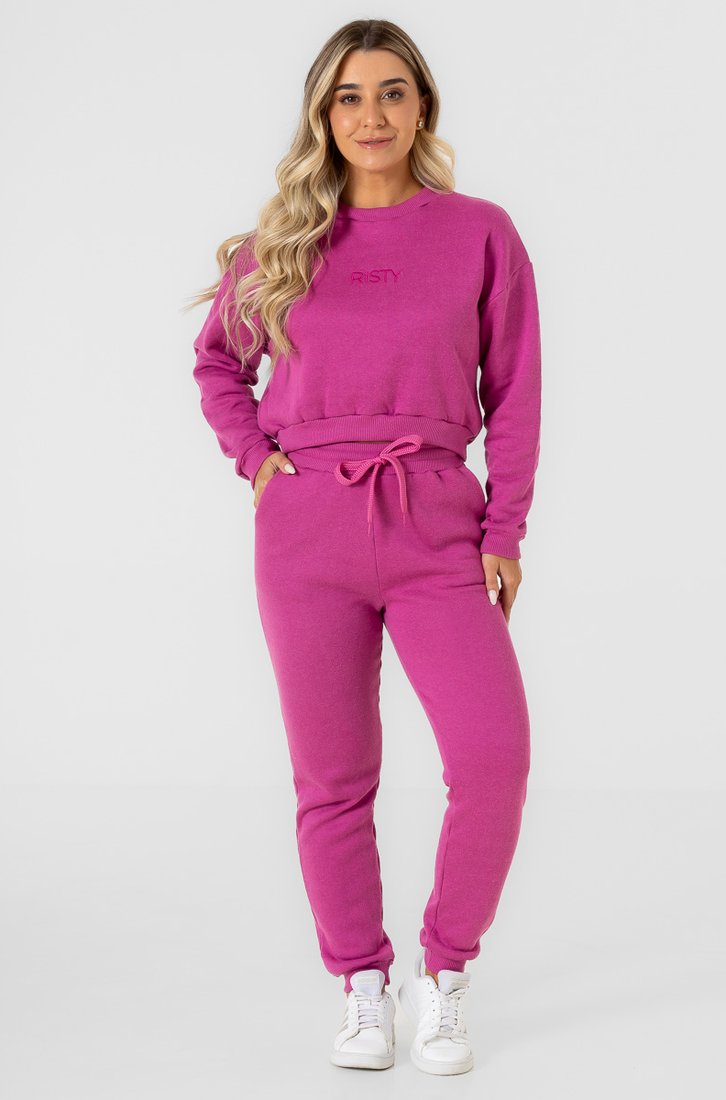 Conjunto moletom feminino gola alta flare