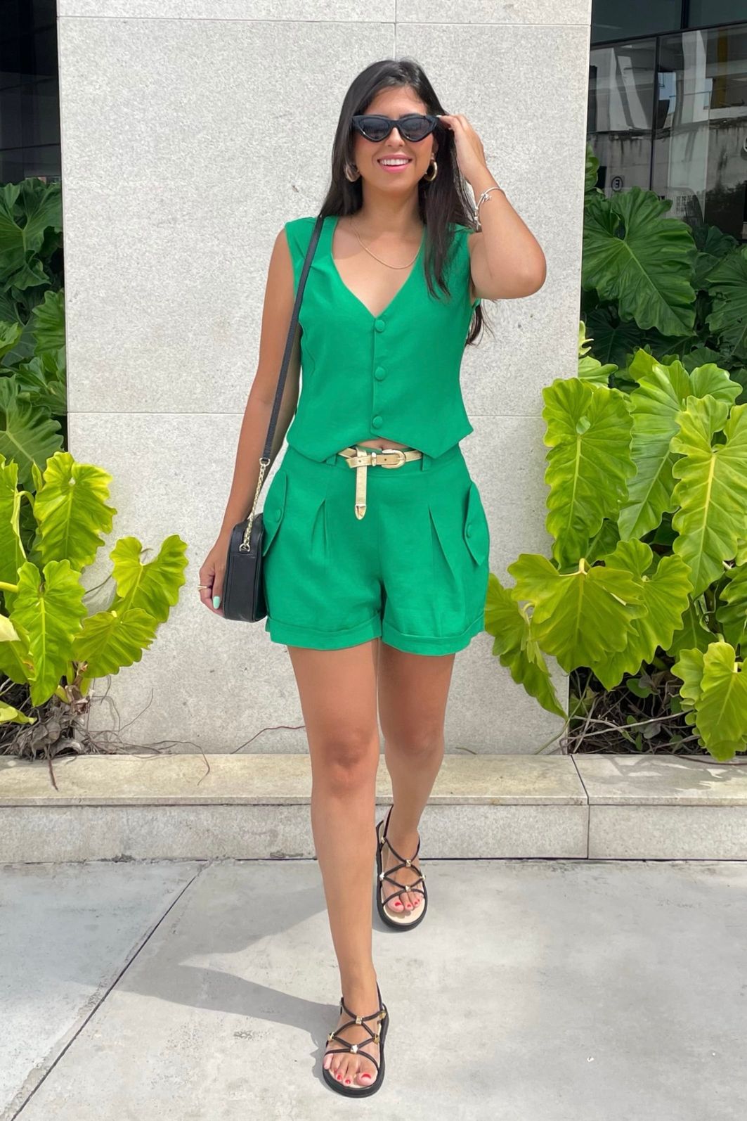 conjunto feminino de seda short e blusa