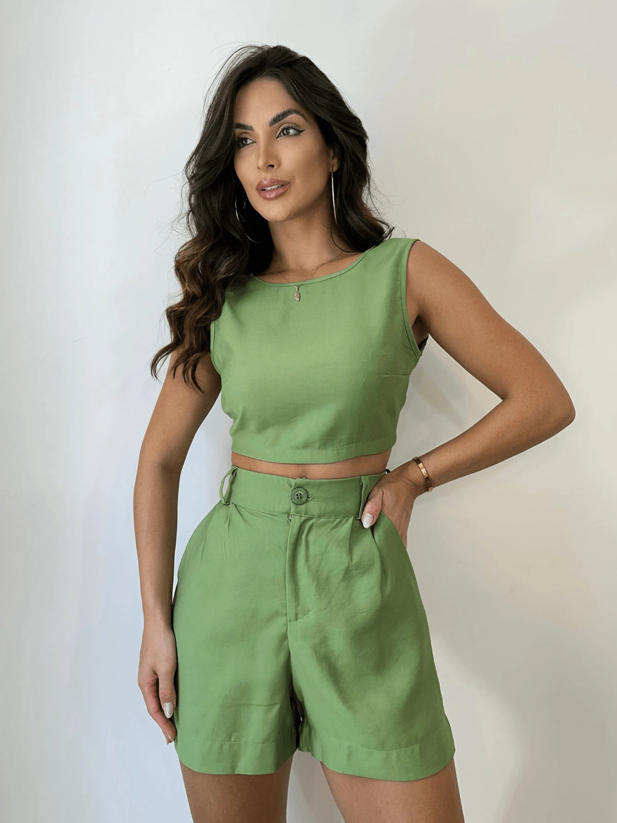 conjunto feminino short e t-shirt