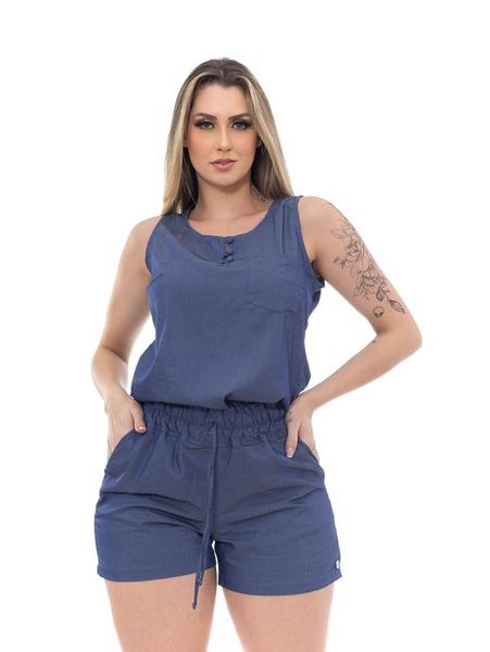 conjunto feminino alfaiataria short e blusa