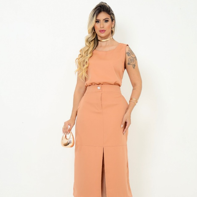 conjunto social feminino bordô