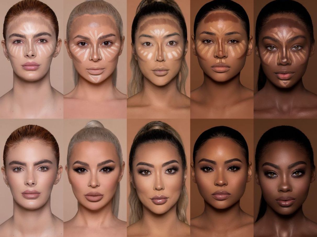 como fazer contorno no rosto