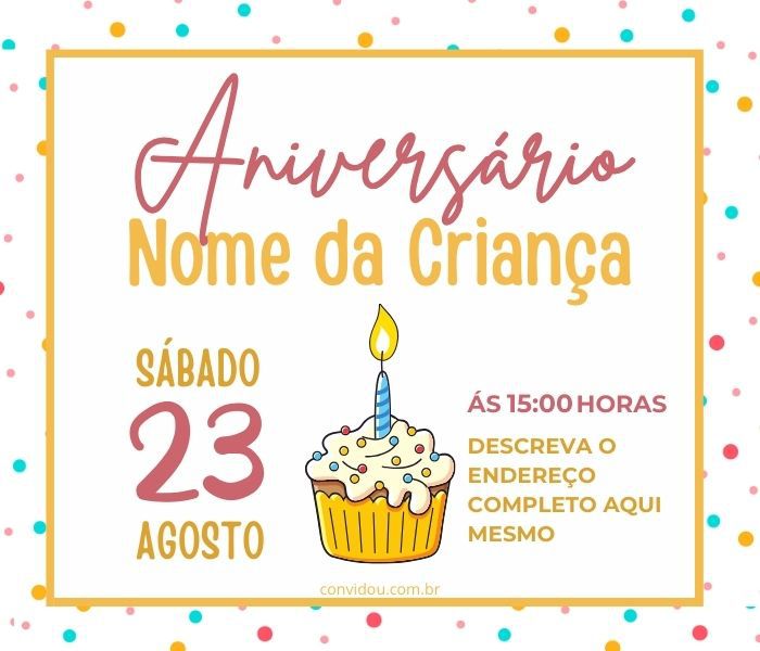convite de aniversário adulto
