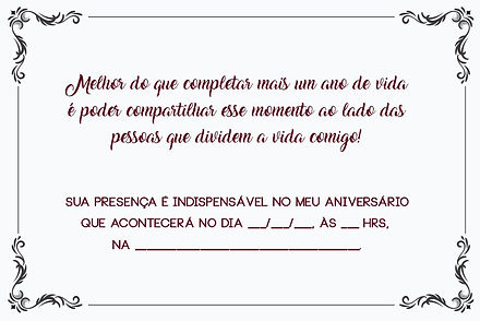 convite de aniversário personalizado